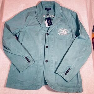 Polo Ralph Lauren Marina Yacht Blazer Montauk Turquoise Men Jacket NWT XL *Stain